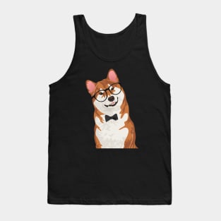 Cool Hipster Akita Inu Dog T-Shirt for Dog Lovers Tank Top